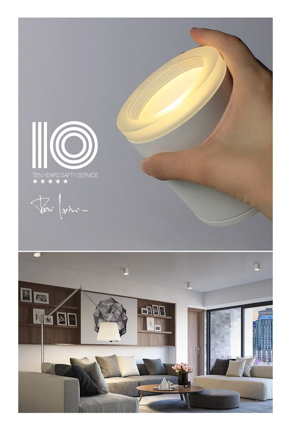 Aisilan-alumínio LED teto Spot Light, superfície montada