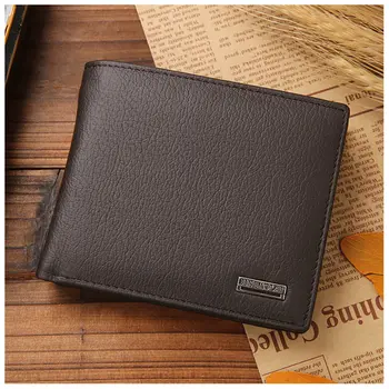 

JINBAOLAI Small Short Leather Men's Wallet Male Wallet Bag Wallet Vallet Card Money Persian world Wallet