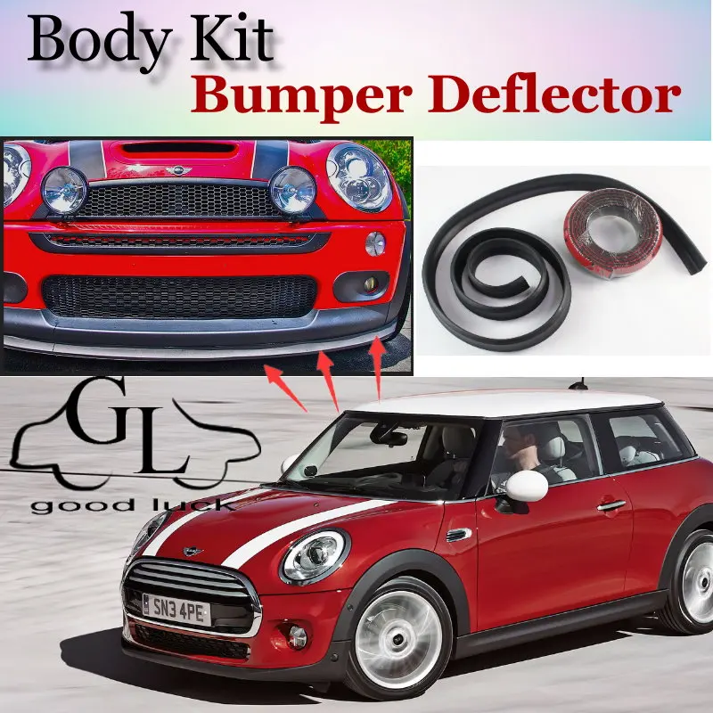 Передняя юбка спойлер для бампера TopGear Friends Mini Hatch/Hardtop Veiw/комплект
