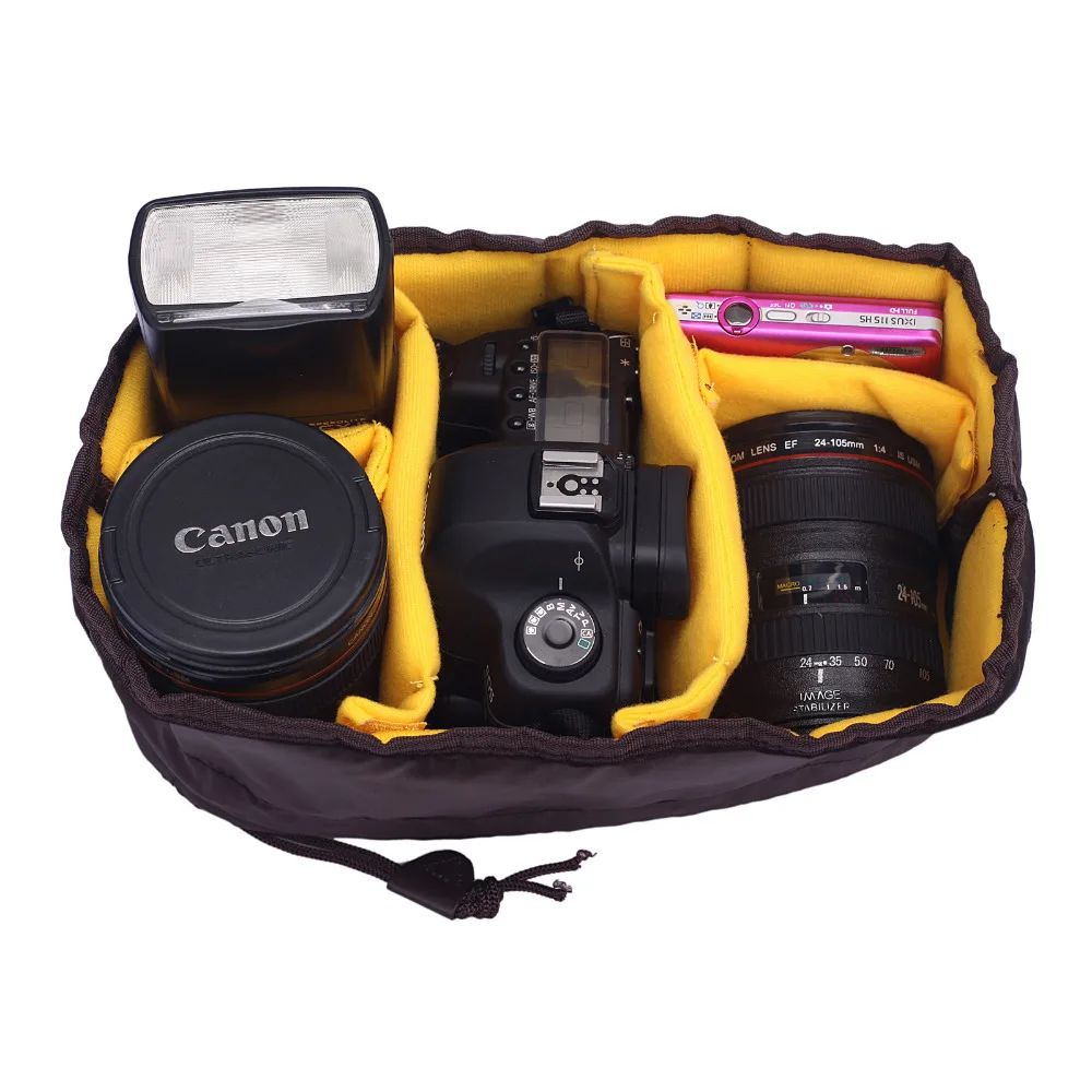 Video Photo Digital Camera Padded Backpack Bag Case Waterproof Shockproof insert Padded Bags For DSLR Camera (2)