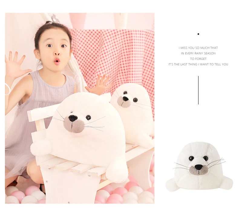 kawaii sea seal doll plush toy animal sea lion white dolls sleeping pillow for girl birthday gift 55cm 22inch DY50556 (12)