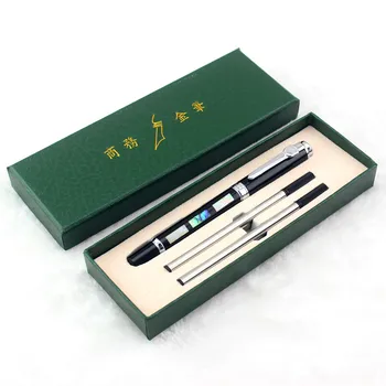 

ROLLER BALL PEN JINHAO 8802 EXECUTIVE BLACK AND SILVER SHELL CARVING