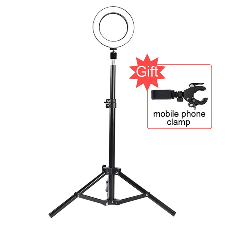 Hugehentaicumshot Achat Photo Studio Led Light Ring 6 16 Cm 3200 5600 K 64 Selfie Anneau Lampe Eclairage Photographique Avec Trepied Moblie Telephone Pince Pas Cher Prix
