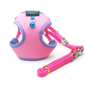 

(10 Pieces/Lot) Breathable Soft Mesh Dog Harness Pet Chest Vest Dog Harness Leash Lead for Walking