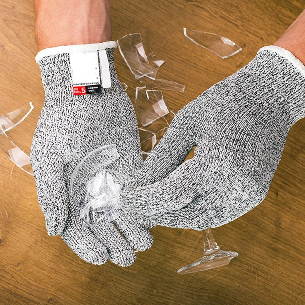 США перчатки для кемпинга безопасности анти-Резные Перчатки устойчивый подъем из нержавеющей стали проволочная металлическая сетка порезные защитные перчатки