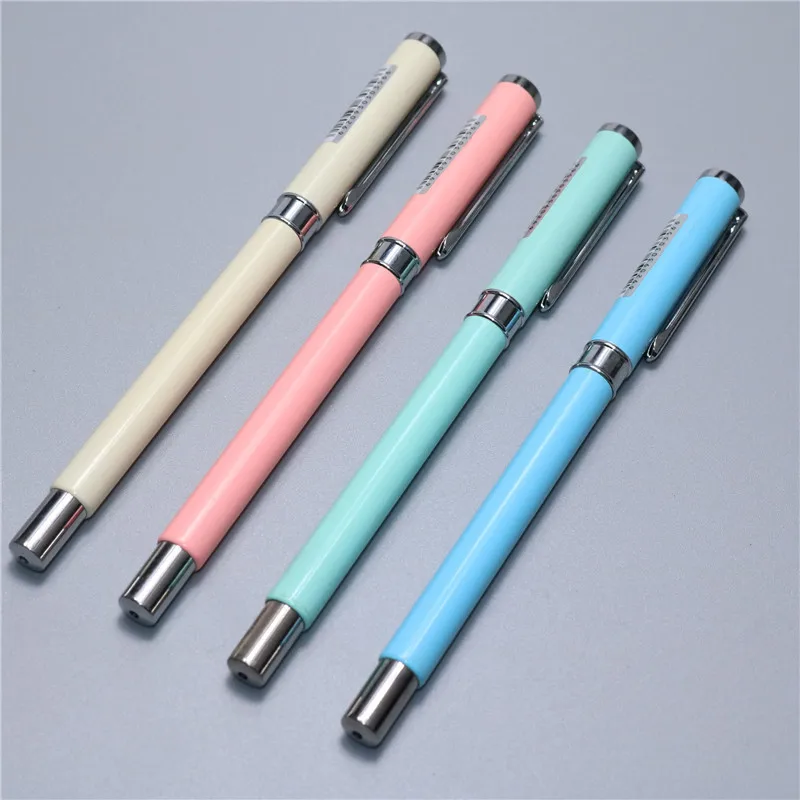 

1 pcs High quality Candy color full Metal Fountain pen Small pen tip Classic ink pen Office School Supplies Gift Stationery