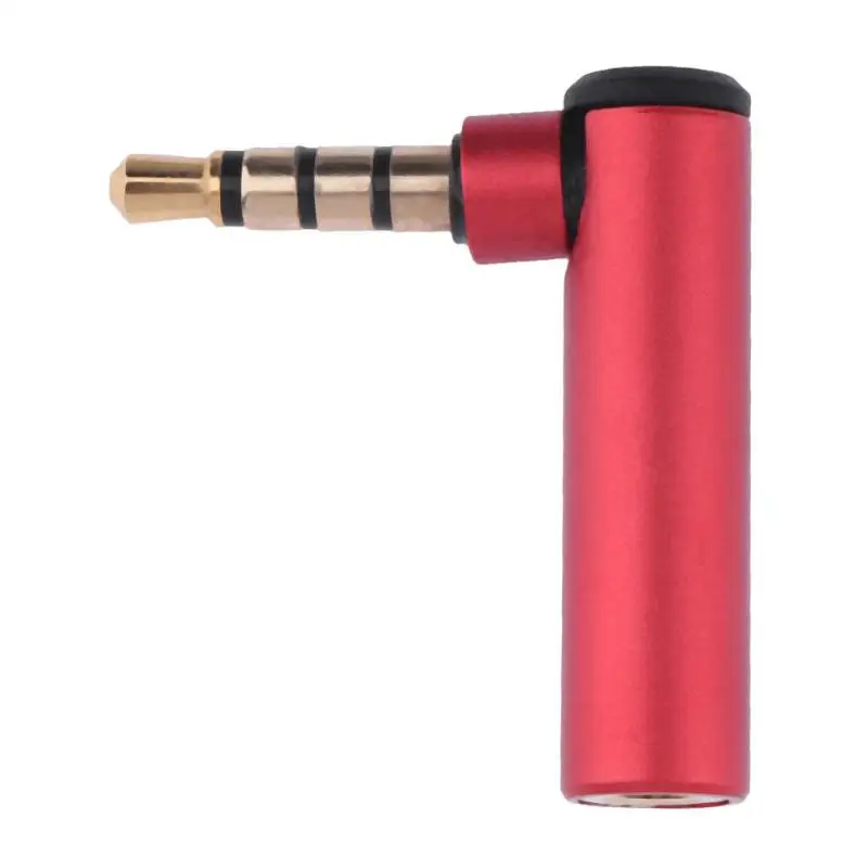 3,5 мм разъем для наушников аудио разъем мужской поворот Женский адаптер Разъем для наушников под прямым углом 90 градусов локоть l-тип адаптер - Цвет: Красный