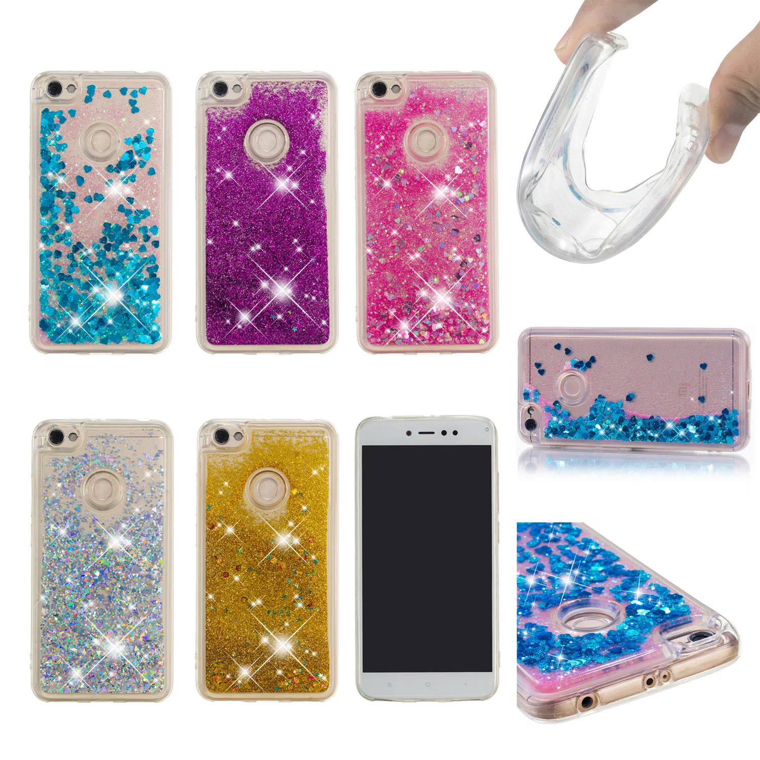 Bling Glitter For coque Xiaomi Redmi Note 5A Prime Soft Silicone case Crystal Sequins Quicksand funda |
