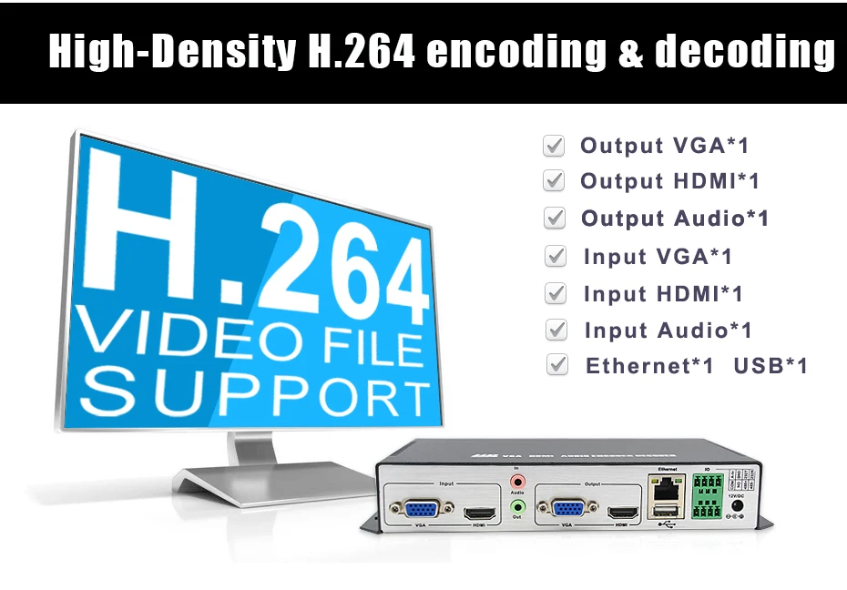 ZY-EDHV101 H.264 HDMI VGA HD 1080p кодер-декодер ip потоковая прямая трансляция поддержка HLS onvif UDP RTP для Facebook YouTube