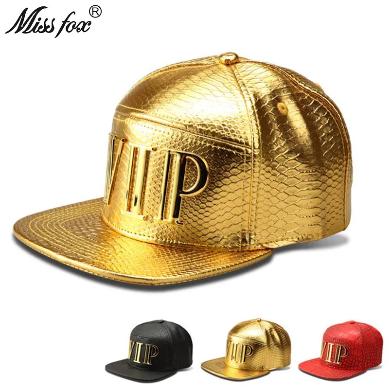 

Missfox Hip Hop Vip Mens Hat Flat Brim Streetwear Hat Gold Crocodile Pattern Hipster Mens Hats And Caps