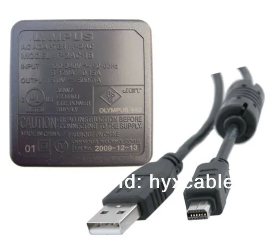 Camera Ac Usb Charger For Olympus F2ac F2ac C5500 C7000 Zoom Fe200