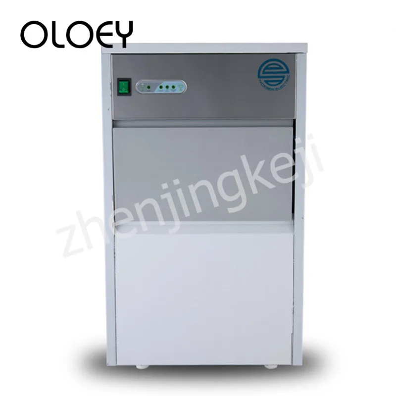 110V Commercial Ice Machine Edible Ice Machine Automatic Shutdown Fast Fully Automatic Stainless Steel Cold Drink Power Saving