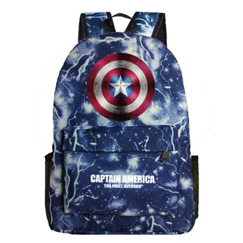 

Super Quality Fashion Brand School Travel Backpack Avengers Captain America Nylon Shoulder Bags Bookbags for Kids Children
