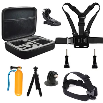 

Accessories Set For Gopro Hero 7 6 5 4 3 2 1 Chest Head Mount Kits For Xiaomi Yi 4K SJCAM Bag Floaty For EKEN Action Camera