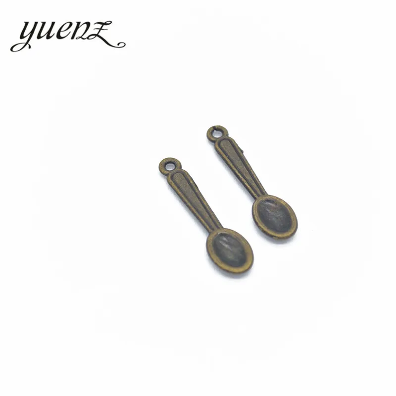 YuenZ 30 шт Металлические Подвески античный серебряный бронзовый золотой цвет Ложка Вилка Подвески для ювелирных изделий DIY ремесла 24*6 мм J203