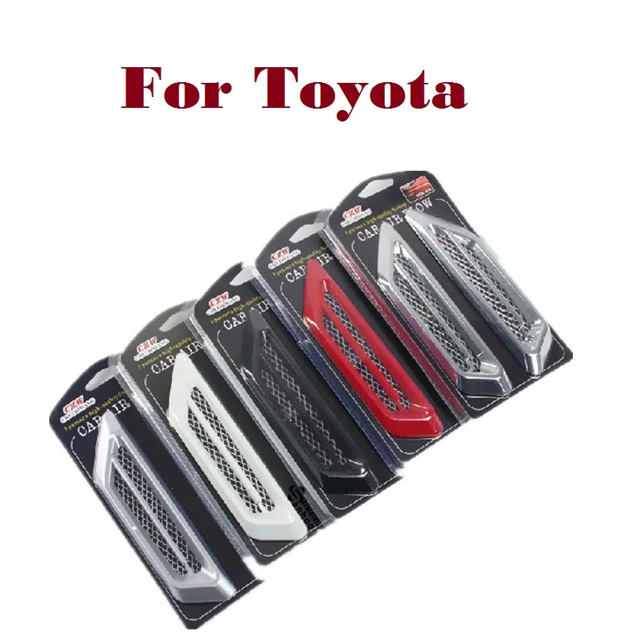 

2PCS Car Shark Gills Side Vent Outlet Stickers for car Accessories Toyota Prius Prius c Probox Progres Pronard RAV 4 Rush Sai