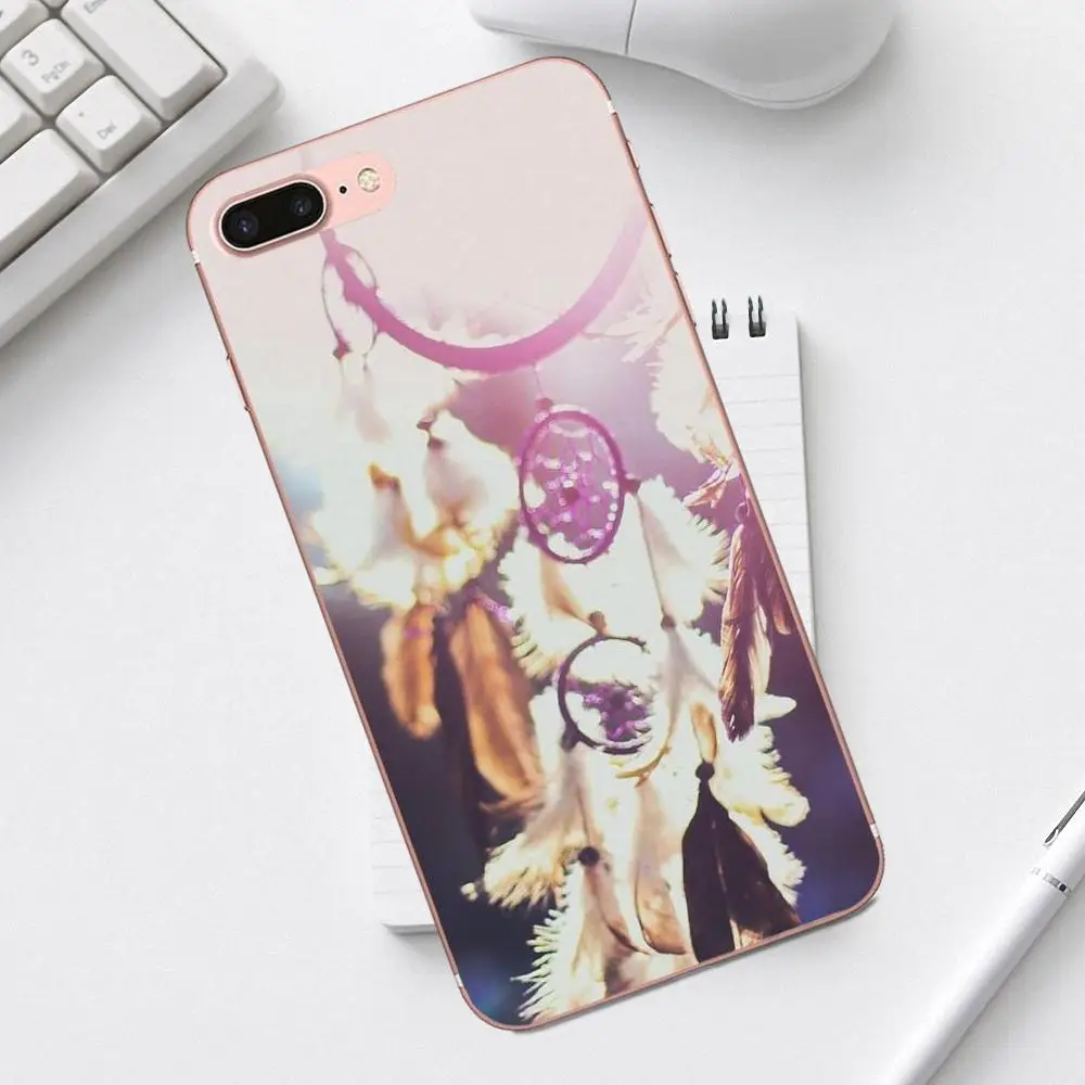 Qdowpz для iPhone X XS Max XR 4 4S 5 5C SE 6 6S 7 8 Plus Galaxy A3 A5 J1 J3 J5 J7 2017 Мягкий Ретро Ловец снов|Бамперы|