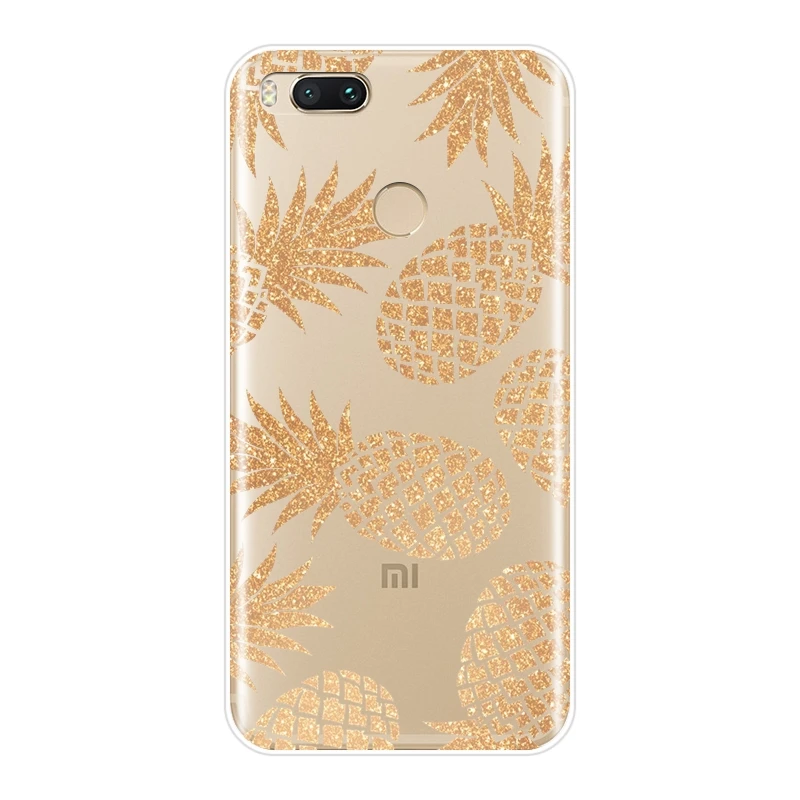 Силиконовый чехол для телефона Xiaomi MI A1 A2 LITE 8 SE мягкий с персиковым ананасом и