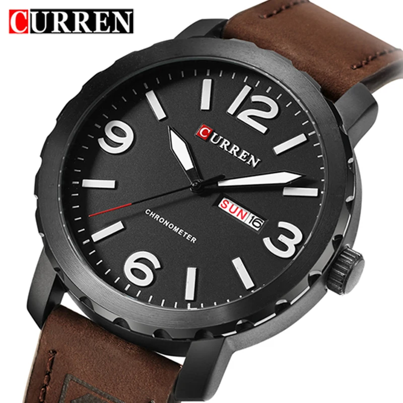 

New Fashion Mens Watches Top Brand Luxury Black Quartz Men Wrist Watch Leather Man Sport Clock Relogio Masculino Drop shipping