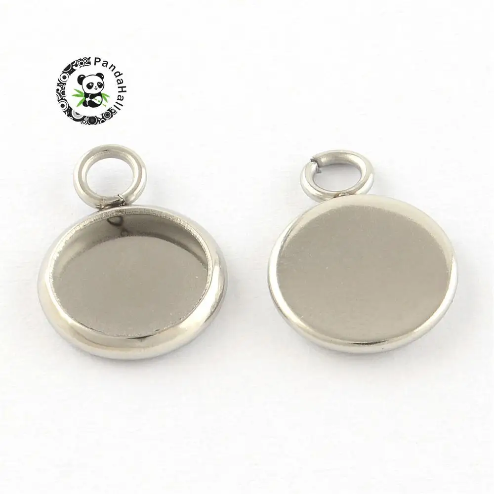 8/10/12mm 304 Stainless Steel Pendants for Jewelry Making DIY