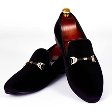 Harpelunde Men Buckle Strap Classic Shoes Handmade Wedding Shoes Black Velvet Loafers Size 7-14 Harpelunde Men Buckle Strap Classic Shoes Handmade Wedding Shoes Black Velvet Loafers Size 7-14