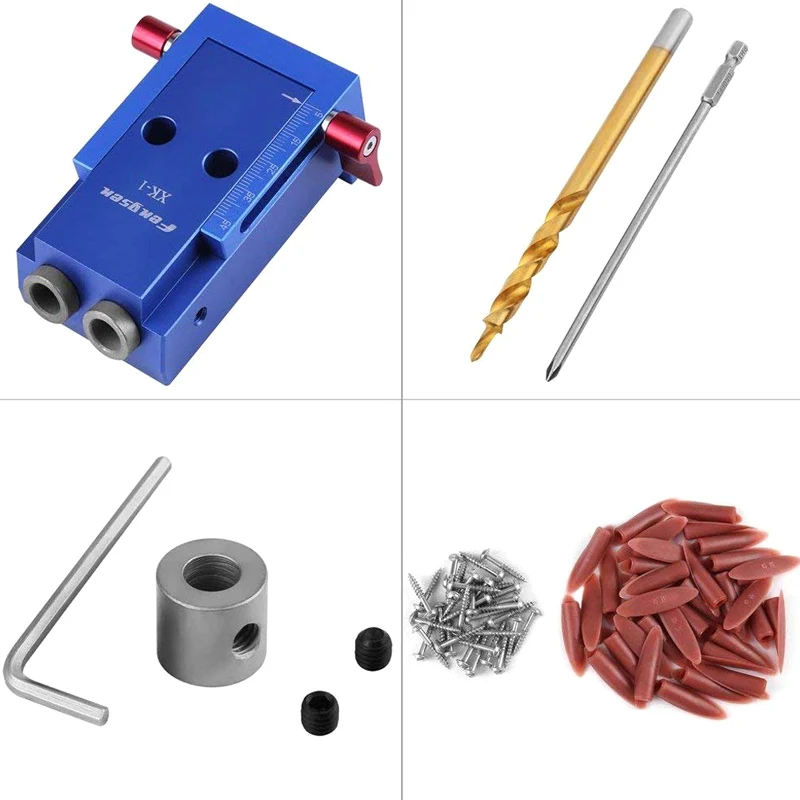 

1 Set Pocket Hole Jig Step Drill Bit Kit Woodworking Carpentry Tool For Kreg Joinery CLH@8