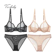 Varsbaby Transparent Unterwäsche Solid Spitze Sehen Durch Dessous 2 Bh Sets/Lot