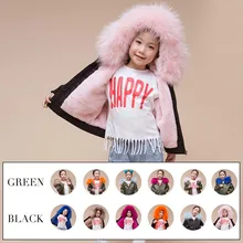 Детские меховые пальто зимняя одежда размера плюс зимние детские парки с натуральным мехом утепленная Меховая куртка для мальчиков и девочек, верхняя одежда с капюшоном