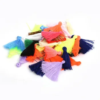 

100pcs 27mm Cotton Polyester Tassel Keychain Earring Findings Tassels for Jewelry DIY Fit Necklace & Bracelet Making