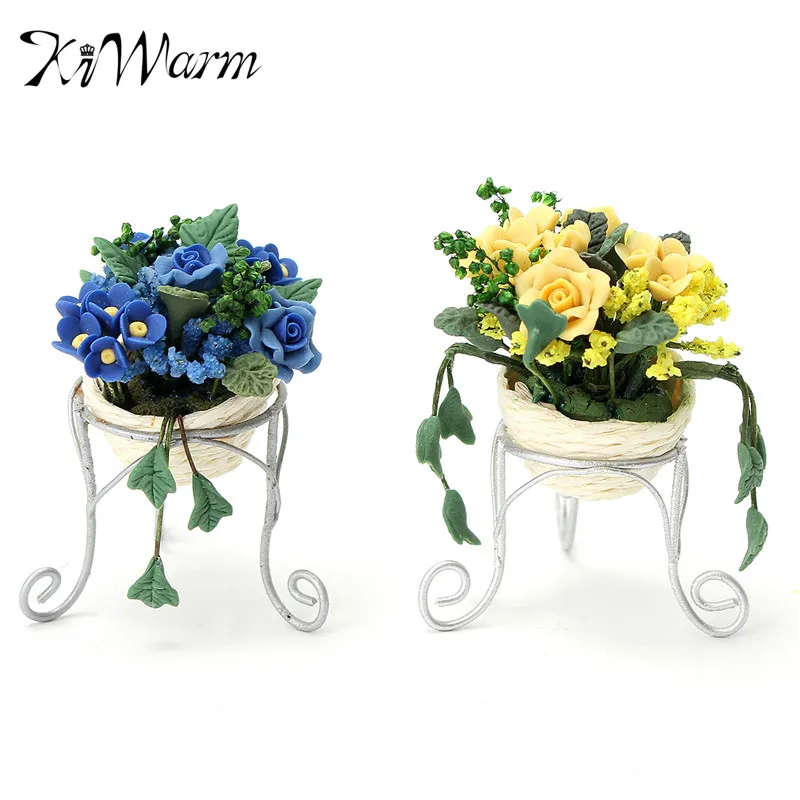 KiWarm DIY 1 12 Dolls House Miniature Clay Flower Pot KiWarm DIY 1 12 Dolls House Miniature Clay Flower Pot