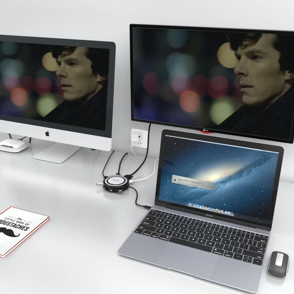 ICZI 8 в 1 USB C концентратор Тип 3 0 HDMI VGA TF SD RJ45 док станция для MacBook 2017 Pro ноутбука huawei mate
