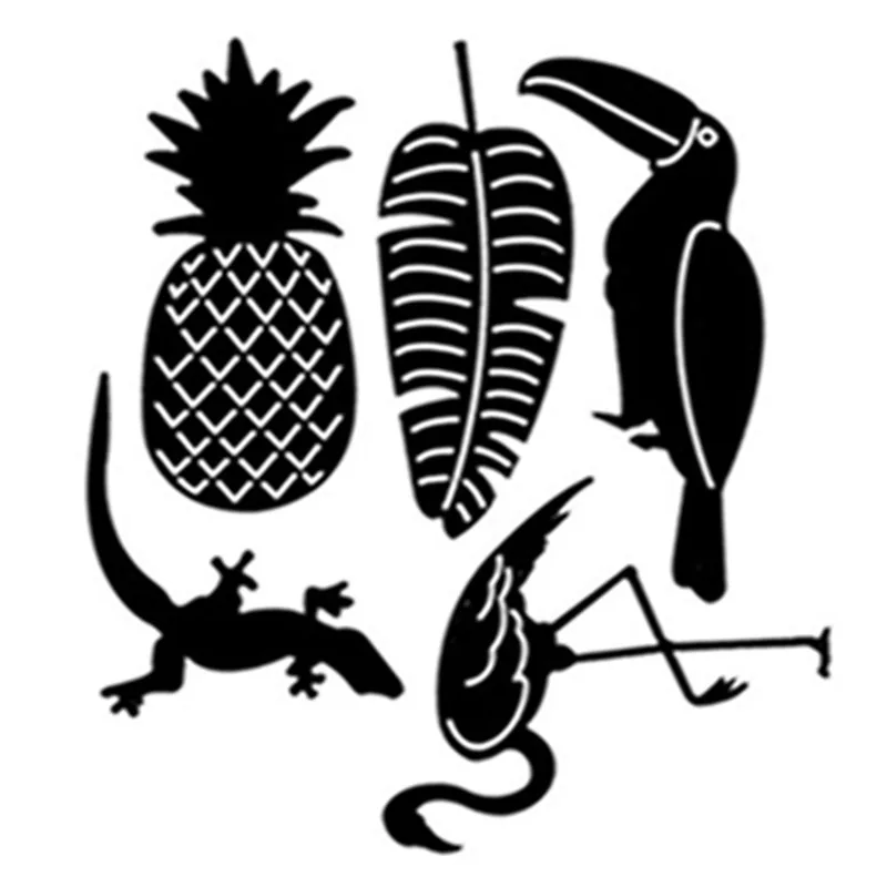 

Flamingo Toucan Pineapple Tropic Leaf Metal Cutting Dies for Making Card Scrapbooking Decorative Stencils New 2019