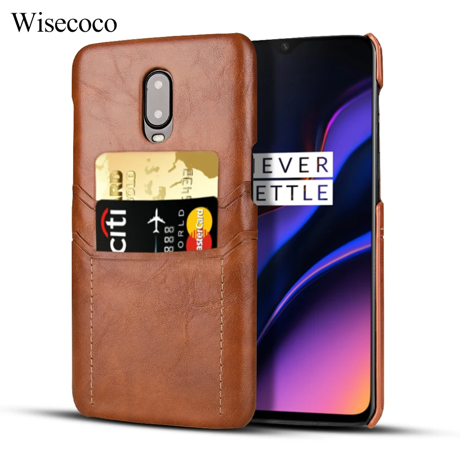 Чехол держатель для кредитных карт Oneplus 6 6t 7 Pro Роскошный кожаный бумажник тонкий
