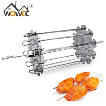 

WOWCC BBQ Roaster Barbecue Kebab Maker Meat Brochettes Skewer Machine BBQ Grill Accessories Tools Set churrasqueira churrasco