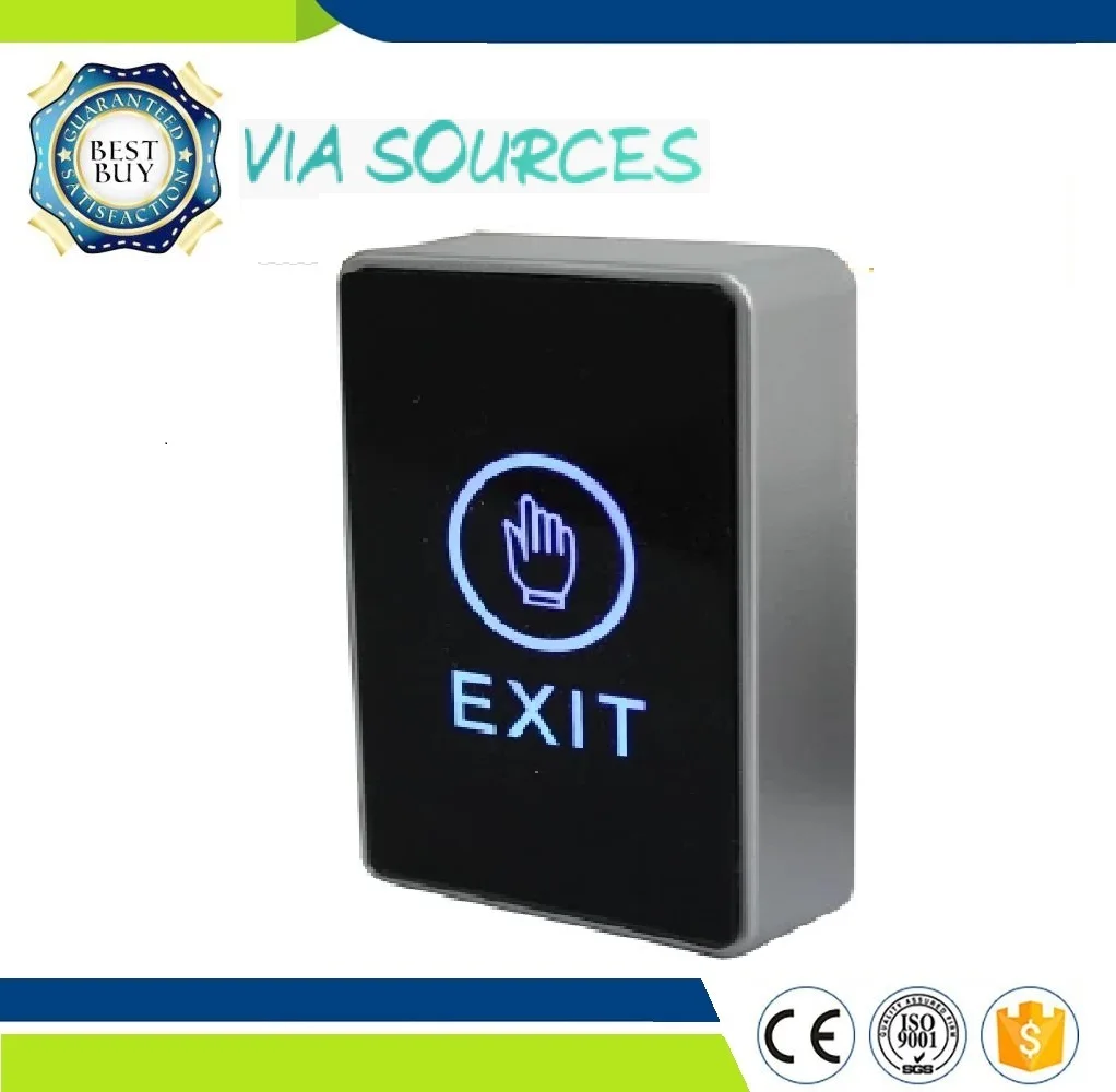 

Free Shipping Backlight Touch Exit Button Infrared Contactless Door Release Switch For Access Control System