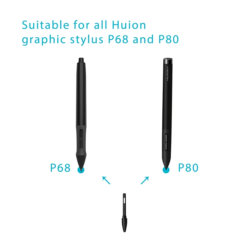 Huion 10-pack Сменные перьевые наконечники только для Huion Pen P68/P80