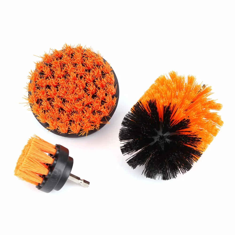 

3 pcs/set Power Tool Electric Drill Cleaning Brushes for Bathroom Surfaces Tub Shower Tile Power Scrub Cleaning Kit