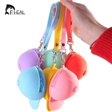 FHEAL Cute Candy Color Baseball Cap Coin Bag Headphone Jewelry silicona Storage Bag Portable Zipper Key Storage Boxes