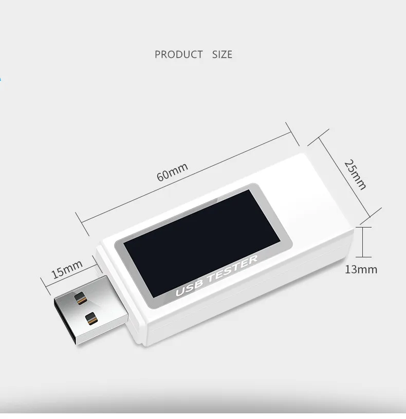 8 в 1 QC2.0 3,0 USB Тестер Цифровой вольтметр напряжение тока измеритель емкости энергии индикатор питания детектор Скидка 40