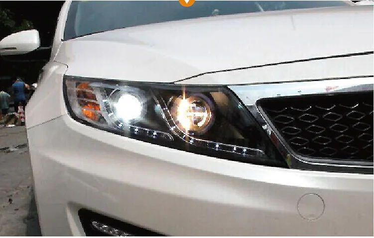 Автомобильный Стайлинг для Kia K5 фары 2011- K5 led фара светодиодный проектор DRL фар H7 Биксеноновая разрядная лампа высокой интенсивности для объектива