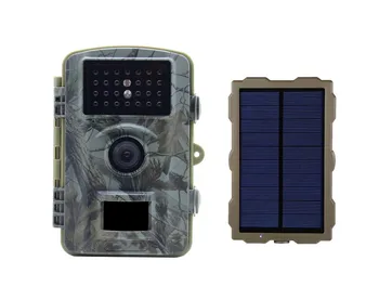 

PDDHKK 1080P HD Trail Camera Photo Traps for Hunting 26 pcs IR Night Vision Solar Recharge Surveillance Camera IP66 Waterproof