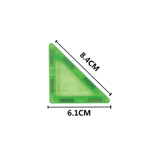 1 шт. креативный магнит для сборки плитки, строительные блоки, очень сильные магниты и Супер Прочные 3D плитки, развивающие различные формы - Цвет: right triangle