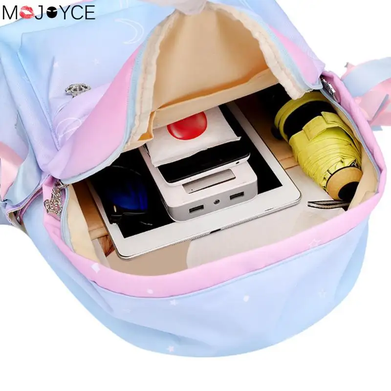Moda Nylon Mochila adolescente ocasional mujeres de gran capacidad viaje Mochila cremallera Mochila femenina