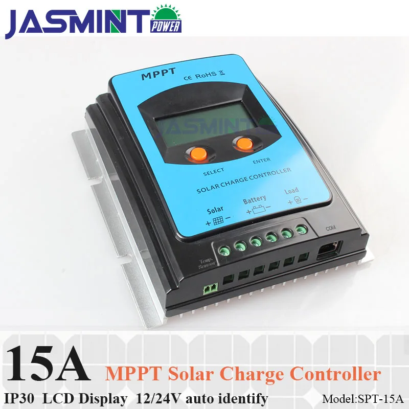

15A MPPT Solar Panel Battery Regulator Charge Controller solar charge controller 12v 24V auoto recognize with LCD display