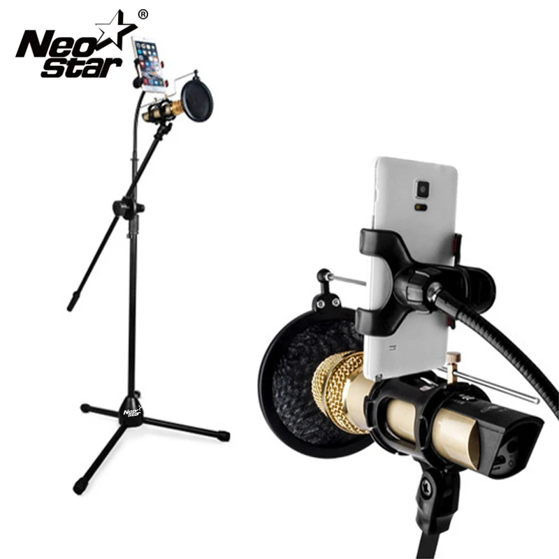 

Mic Microphone Suspension Boom Scissor Arm Stand Holder For Ipad Mini Phone for Studio Broadcast Gooseneck Microphone