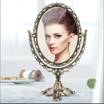 

retro 360 degree rotating home decoration makeup mirror frame decorative table mirrors wedding decorative home mirrorJ042