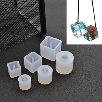 

6Pcs Round Square Silicone Mold Mould Casting Resin for Jewelry Pendant Bangle Bracelet Making Mold DIY Hand Craft Tool
