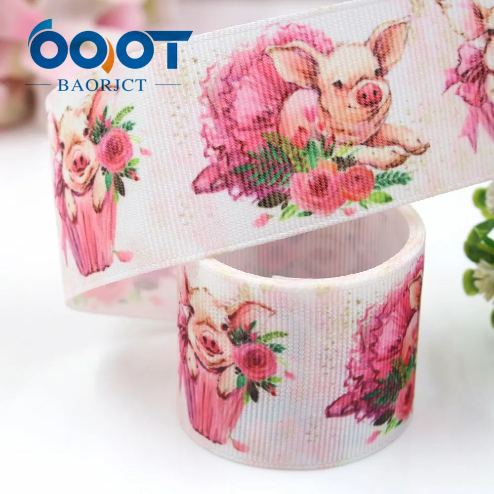 OOOT BAORJCT I-19221-420, 38 мм, 10 ярдов мультфильм тепловой передачи печатных корсажные ленты, лук крышка DIY аксессуары украшения