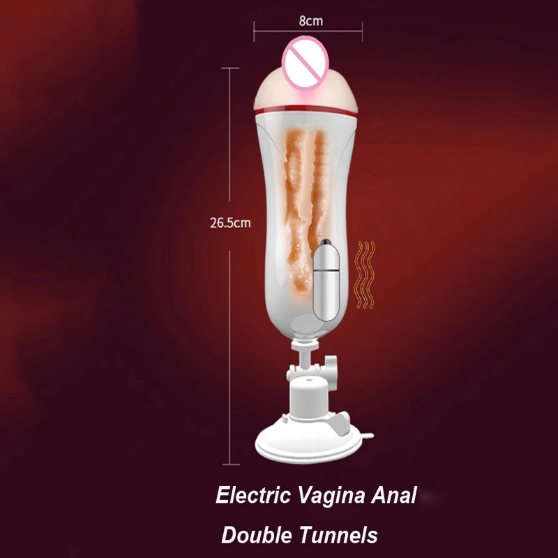Vagina anal masturbation cup Vagina real pussy Penis pump Blowjob Vibrator Male Mastrubator for man masturbardor masculino 3