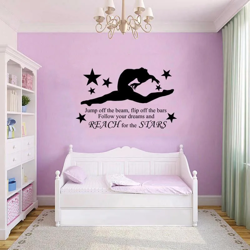 GYMNAST-GYMNASTIC-GIRLS-Wall-Art-Sticker-Decal-Home-DIY-Decoration-Decor-Wall-Mural-Removable-Bedroom-Decal